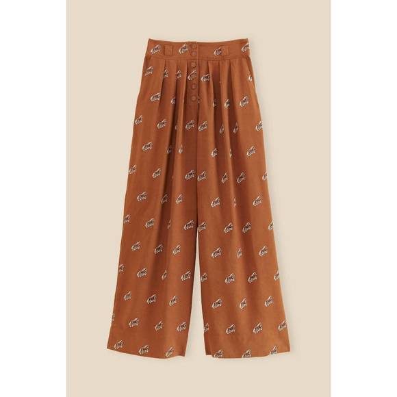 NEW FARM RIO embroidered horses pants in caramel - Picture 2 of 6